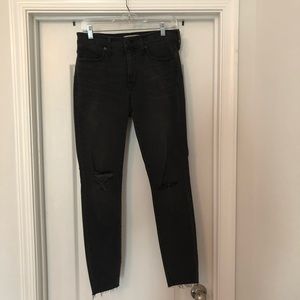 Madewell curvy high-rise skinny jeans in Black Sea